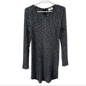 Everly Dress SZ XS Long Sleeve Women in Black Gray